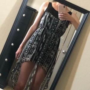 NWOT button back high low dress